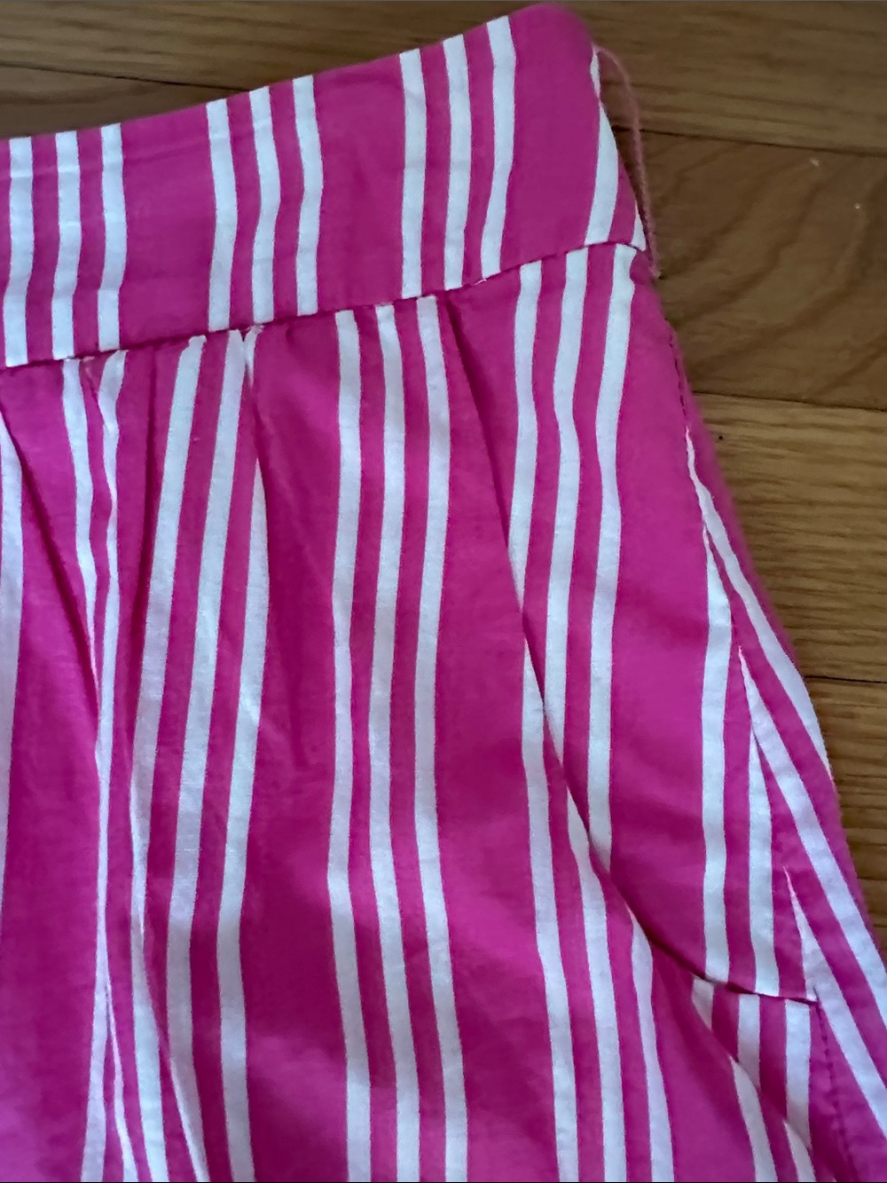 Boden Fuchsia and White Striped A-Line Skirt - Picture 2 of 3